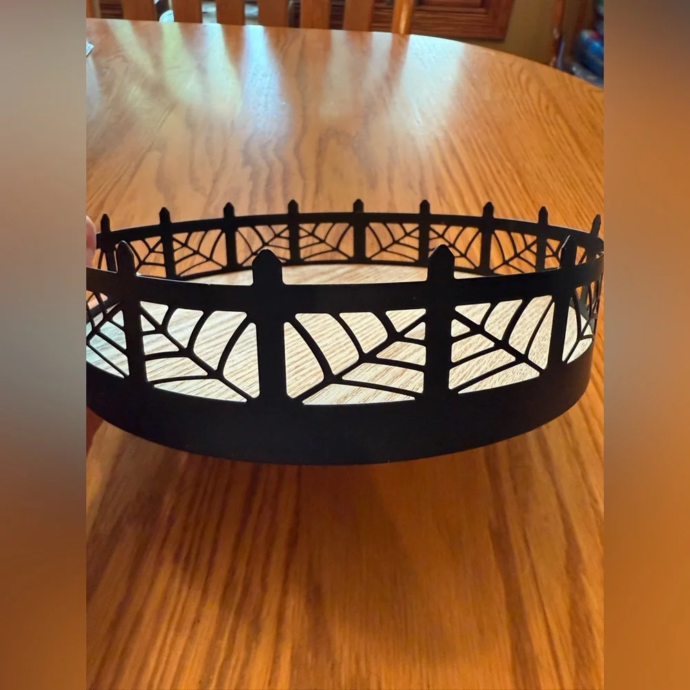 Black Metal Decorative Tray